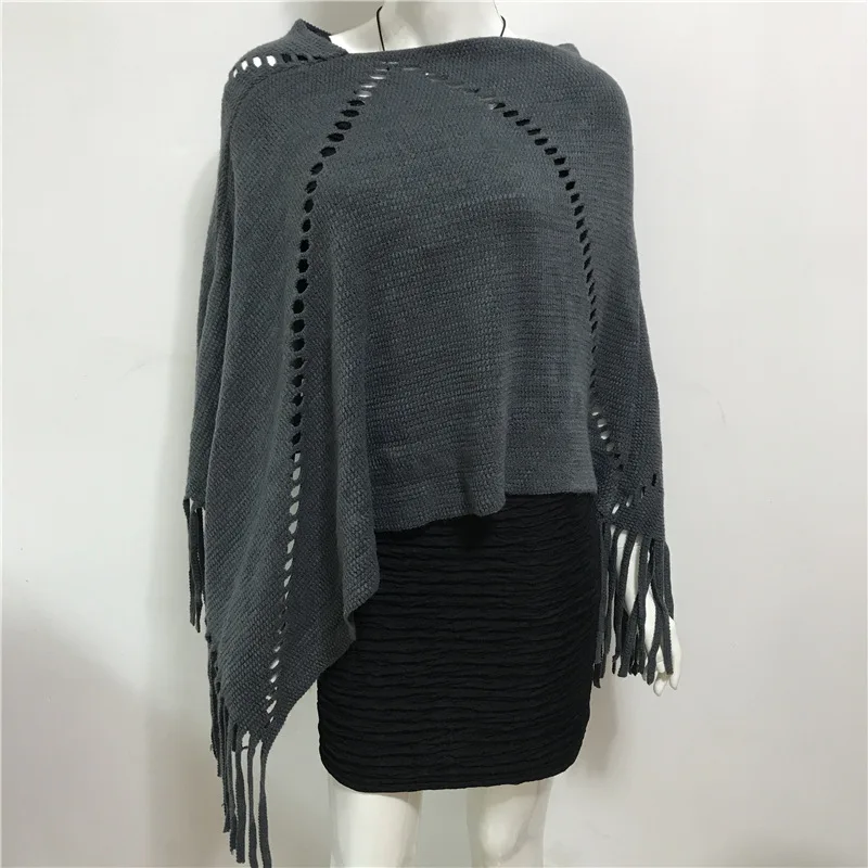 Новинка весна-осень Женский Свободный Асимметричный плащ свитер пуловер