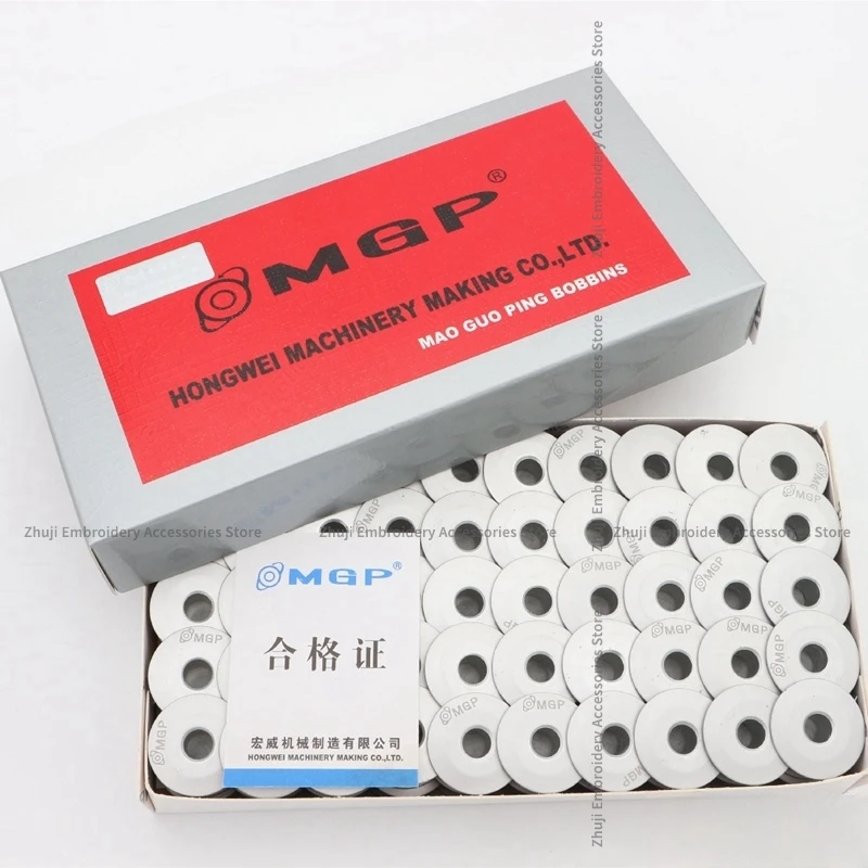 100PCS MGP Bobbin Core Computer Embroidery Machine Accessories 1 Times 21mm Aluminum Anti-Oxidation Beveled Hongwei Thread