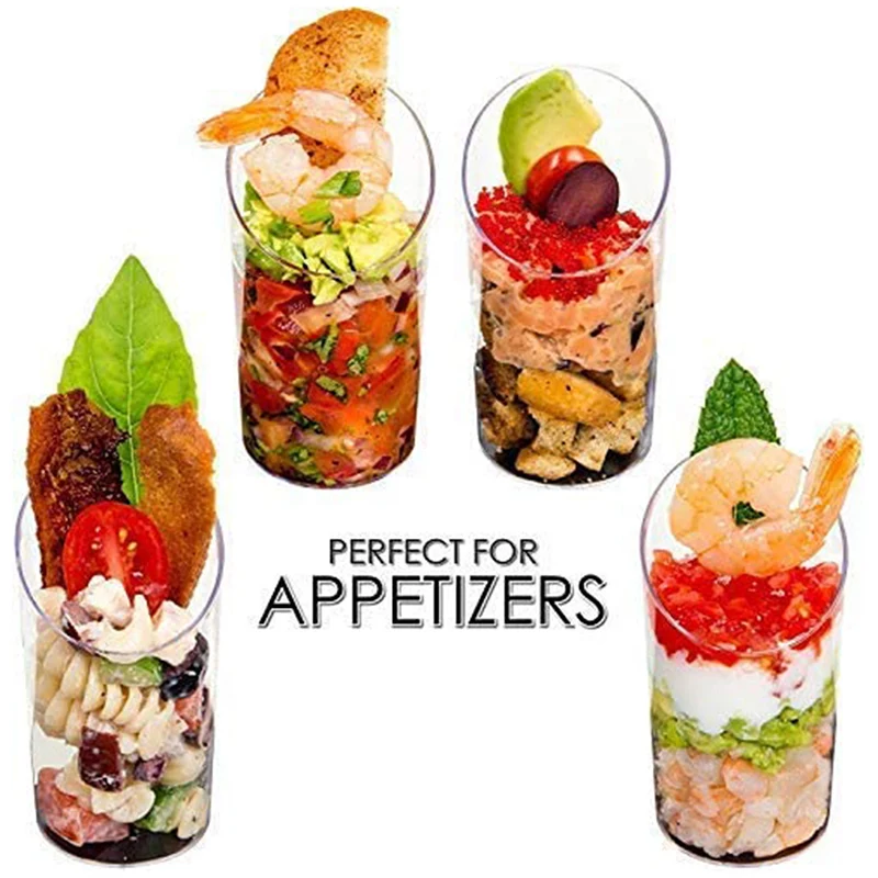 

20/25/30pcs 80ml Reusable Cylinder Dessert Cups Plastic Mini Yogurt Mousses Dessert Cups Container for Party Wedding Supplies