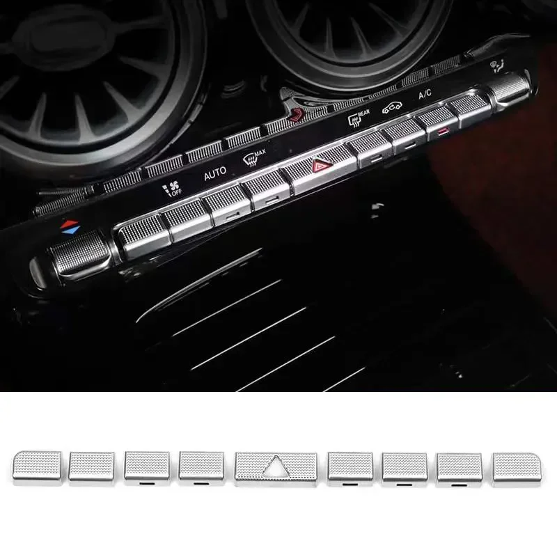 Наклейка на кнопки кондиционера центральной консоли автомобиля для Mercedes Benz A B GLA