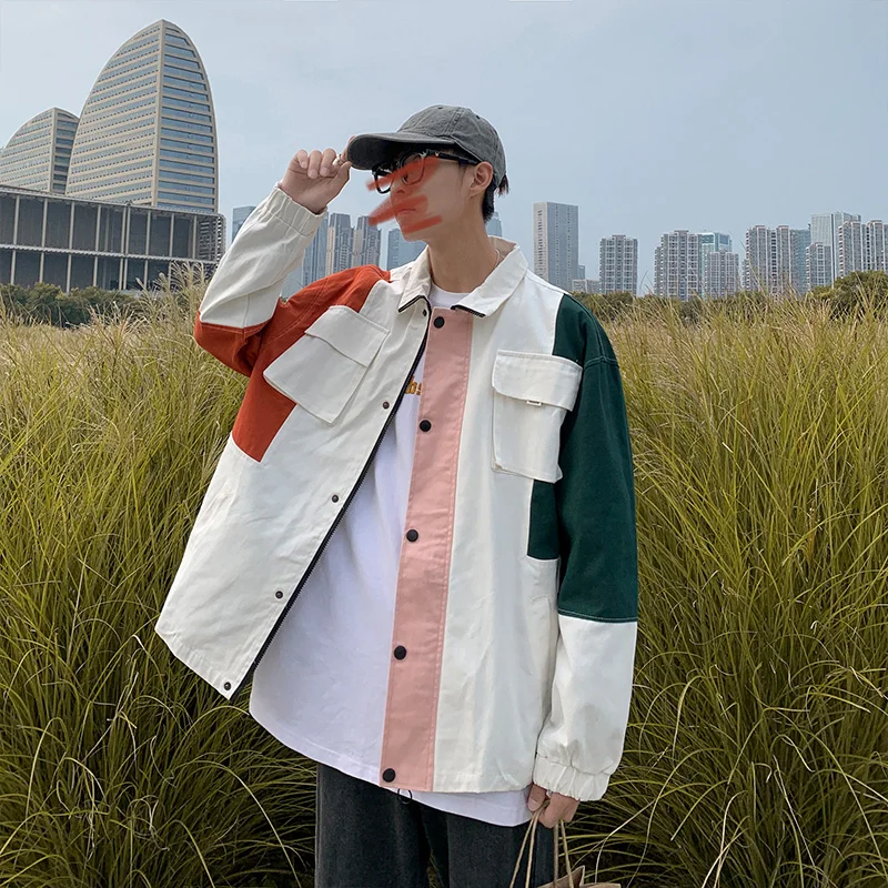 

Men's Fashion Cotton Jacket Spring Man Oversize Coat Casual 5XL Jacket for Men Men's Clothing Streetwear