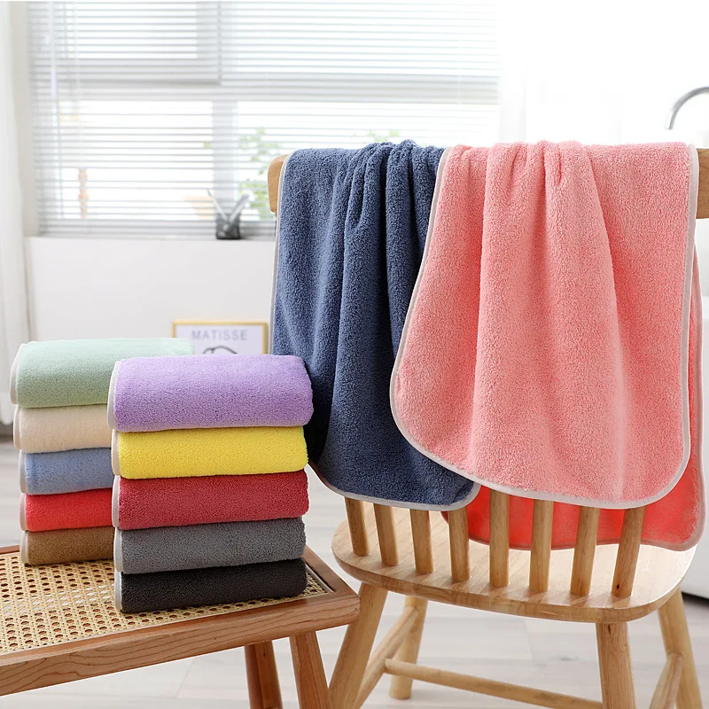 

Coral velvet plain Towel Soft Absorbent Face Towel Wipes Hair Quick-Drying Towel Bathroom Washcloth Towels Bathroom