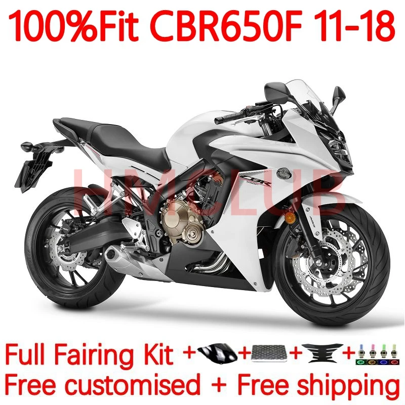 

CBR650 F For HONDA white glossy CBR 650F 650 CC CBR650F 2011 2012 2013 2014 2015 2016 2017 2018 CBR-650F 11 18 Fairings 61No.8