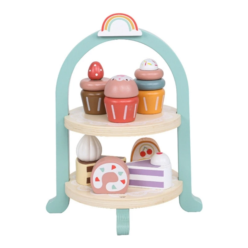 

Low Tea Children Pastry Kit Toy Pastry Set Play House Toy Toddler Ware Girls Pretend Role-Play Set