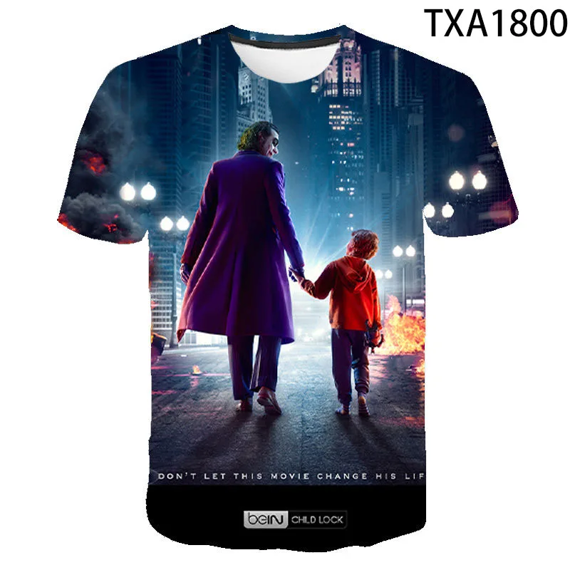 

Joker 2 New Fashion 3D Printed T-Shirt Boy Girl Kids Cotton Short Sleeves Summer Men Women Children Casual Tops Cool Tee