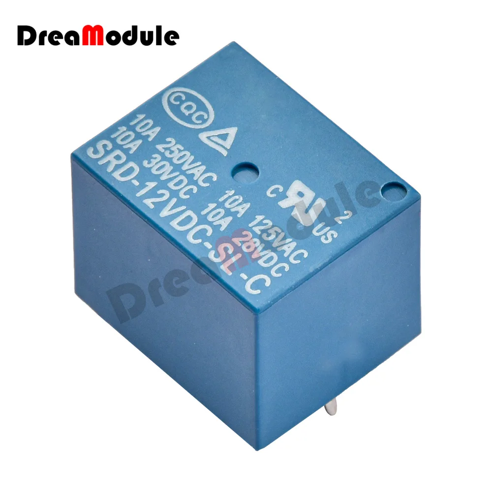 

1 Piece Relay SRD-12VDC-SL-C 12VDC 10A 250V AC Power Relay PCB Type T73-12V Relay 5pin 5pin Power Relay