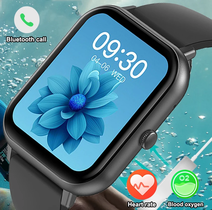 

2023 Product Blood Oxygen Heart Rate Smart Watch 1.83'' Large Display Voice Calling 100+ Sports Modes Smartwatch For Android IOS