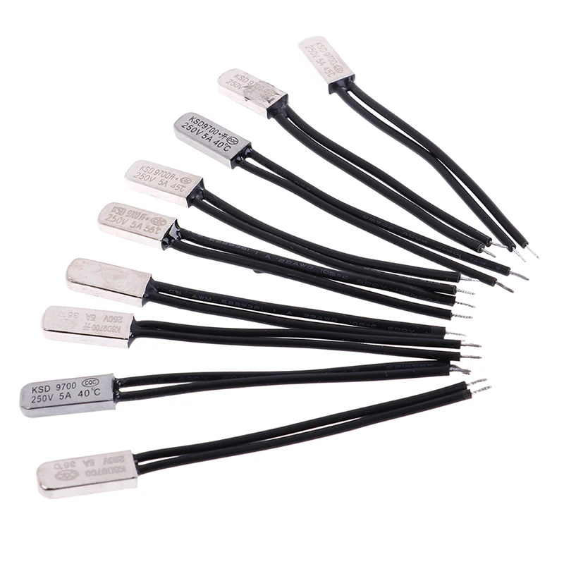 Термостат KSD9700 40C-240C 45C 50C 55C 60C 65C, переключатель температуры для сварочного аппарата, защита от перегрева по Цельсию, 1 шт.