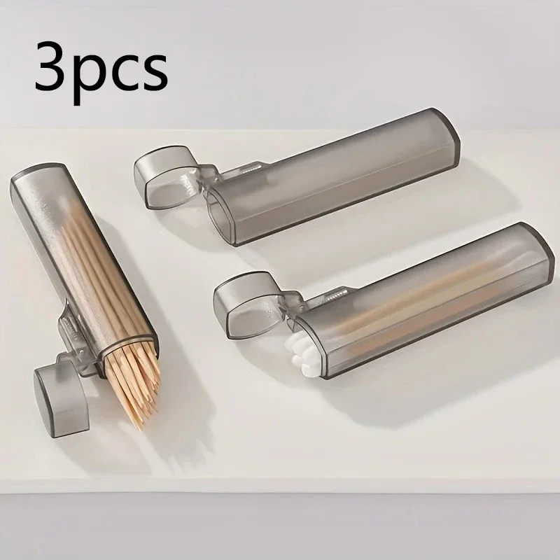 

Портативная прозрачная мини-коробка для хранения, дорожная зубочистка, коробка для ватных тампонов, простая пластырь для небольших предметов, классификационная коробка для отделки