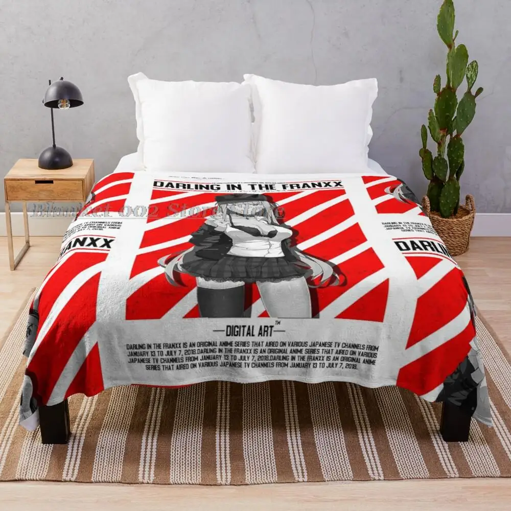 

Leopard Print For Beds Muslin Plaid Large Darling In The Franxx "002" Throw Blanket
