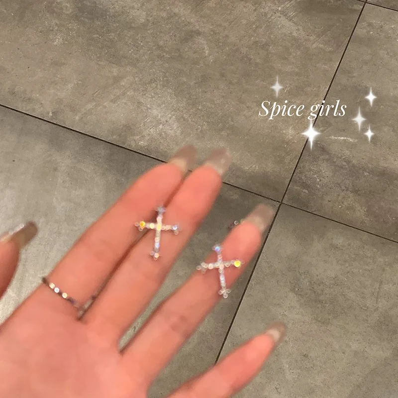 

New 925 Sterling Silver Cross Earrings Fashionable Geometric Shaped Earrings for Women Birthday Gift Fine Jewelry Free Shipping