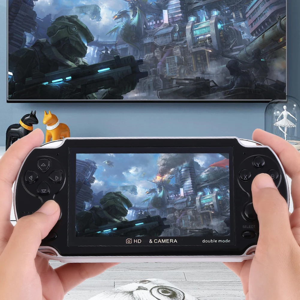

4.3 Inch Color Screen Portable Game Console 8GB Handheld Video Game Console Dual Joystick Support Wireless Wired Controllers
