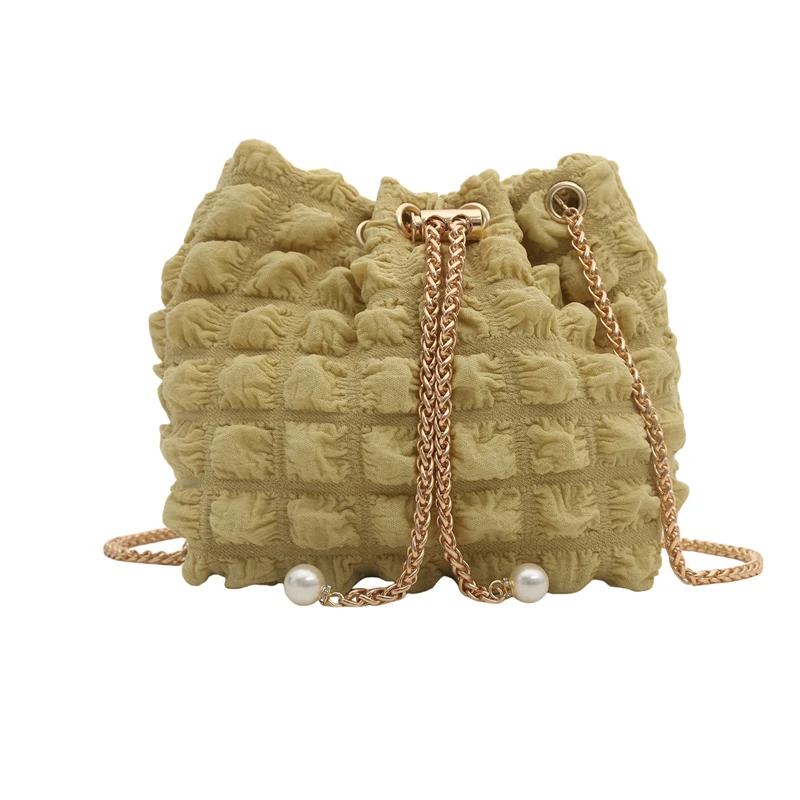 Женская плиссированная сумка через плечо с цепочкой Cloud Bubbles сумка-ведро