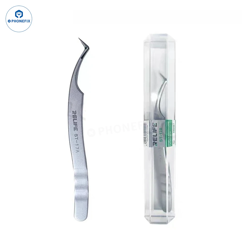 

SUNSHINE ST-17A Сверхточный пинцет для мобильного телефона, пинцет для позиционирования микросхем, оловянный посадка, ремонт трафарета BGA