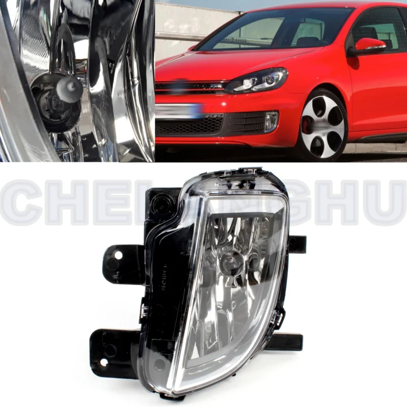 

Противотуманная фара для переднего бампера с левой стороны, лампа дневного света с галогенными лампами для VW Golf 6, A6, MK6, для GTI GTD 2009, 2010, 2011, 2012