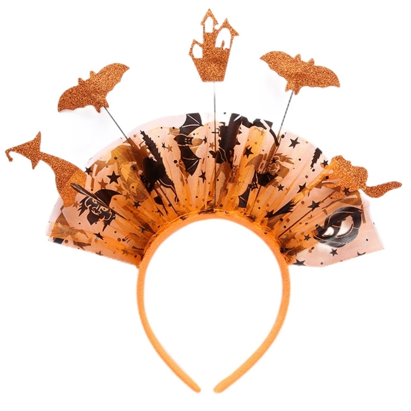 

Halloween Party Props Headband Adult Kids Universal Sequins Bat Headhoop Festival Decorative Hairbands Home Decorations