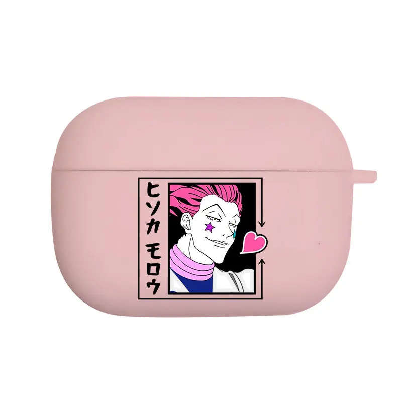 Фото Новый мультяшный чехол для наушников Hunter X Hunter HXH для AirPods1 2 3 Pro, мягкие силиконовые беспроводные Bluetooth наушники в розовом цвете №4