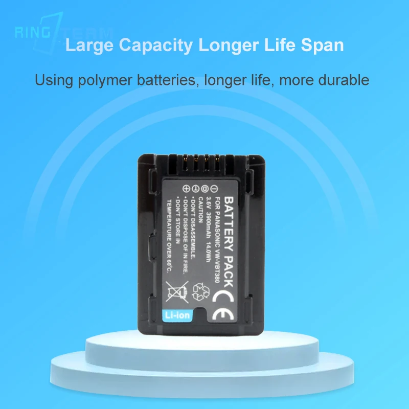 3900 мАч VW-VBT380 VW VBT380 VWVBT380 VW-VBT190 Аккумулятор и зарядное устройство для Panasonic HC-V260 HC-V380