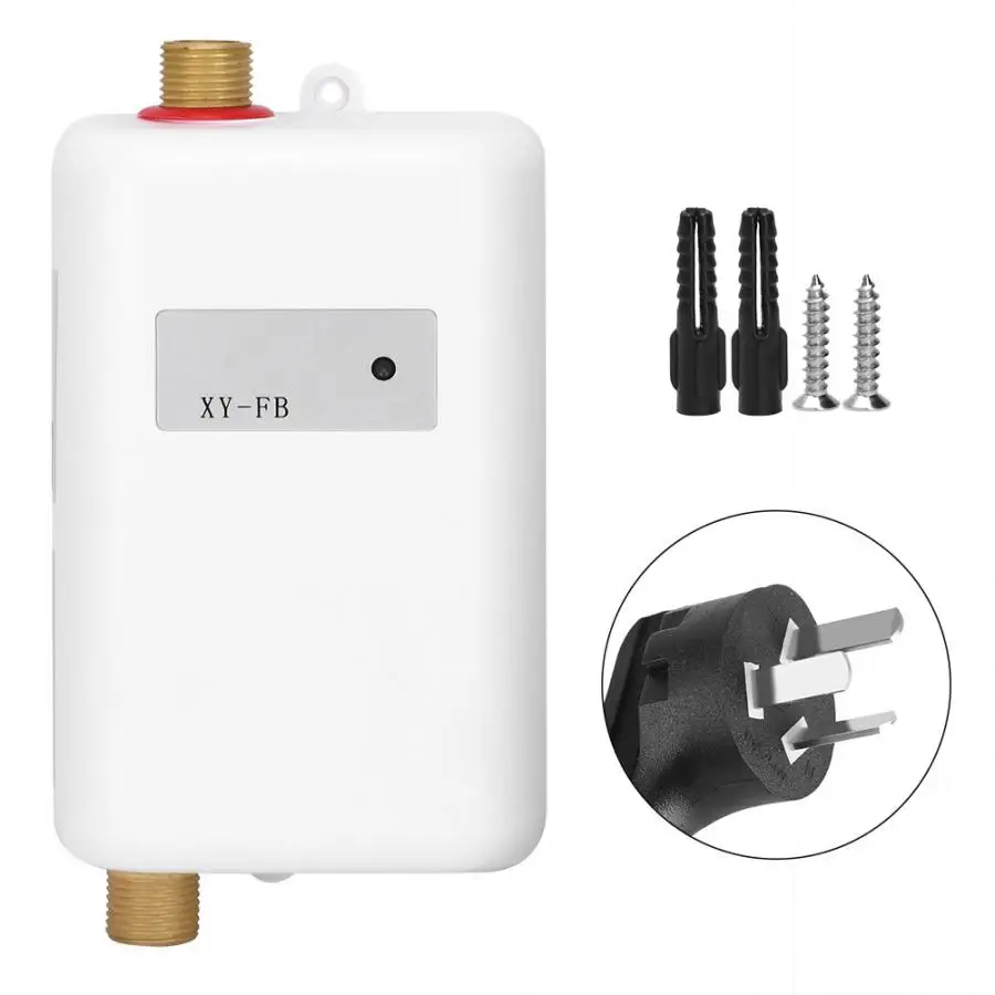 

3000W Electric Water heater White Mini Tankless Instant Hot Water Heater US/EU/UK/AU Plug