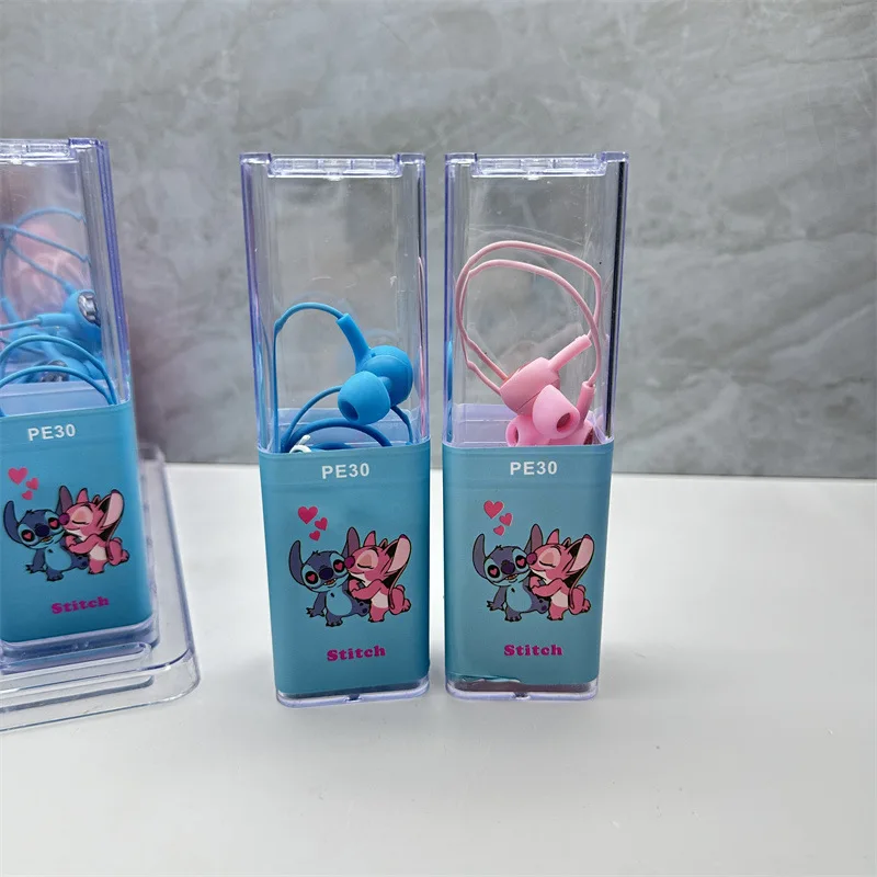 Проводные наушники-вкладыши с героями мультфильмов Disney Stitch аниме Lilo &amp