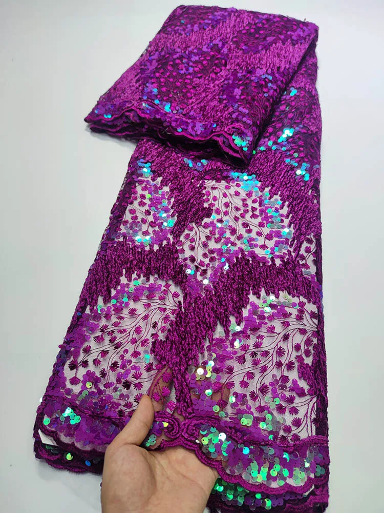 Новейшая африканская кружевная ткань с блестками 2022 Высококачественная вышивка