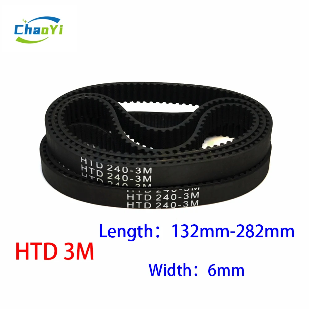 

Резиновый приводной ремень HTD 3M черный 6 мм