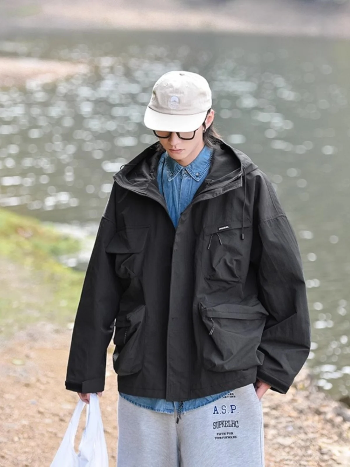 Уличная функциональная куртка Верхняя одежда Мужская оранжевая винтажная