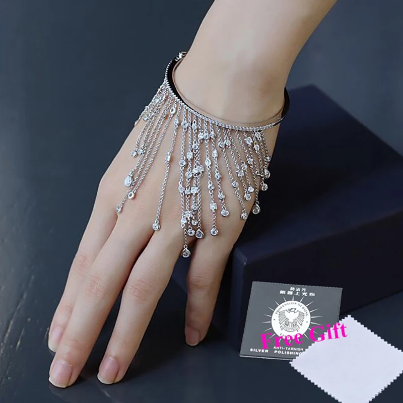 

2017 New Fashion Elegant Tassel Bracelets For Women 2017 Classic Luxury Brand Jewelry Bangles Pulseras Mujer AB010