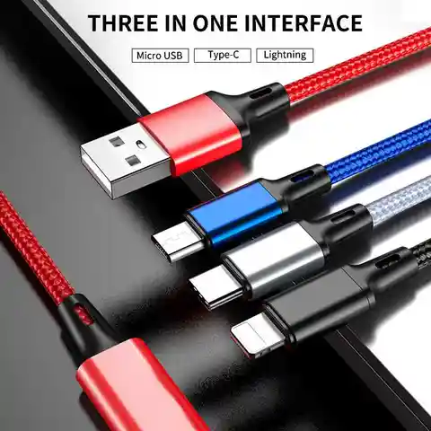 3 в 1 взаимный обмен данными между компьютером и периферийными устройствами кабель быстрой зарядки USB кабель для передачи данных Type-C кабель ...