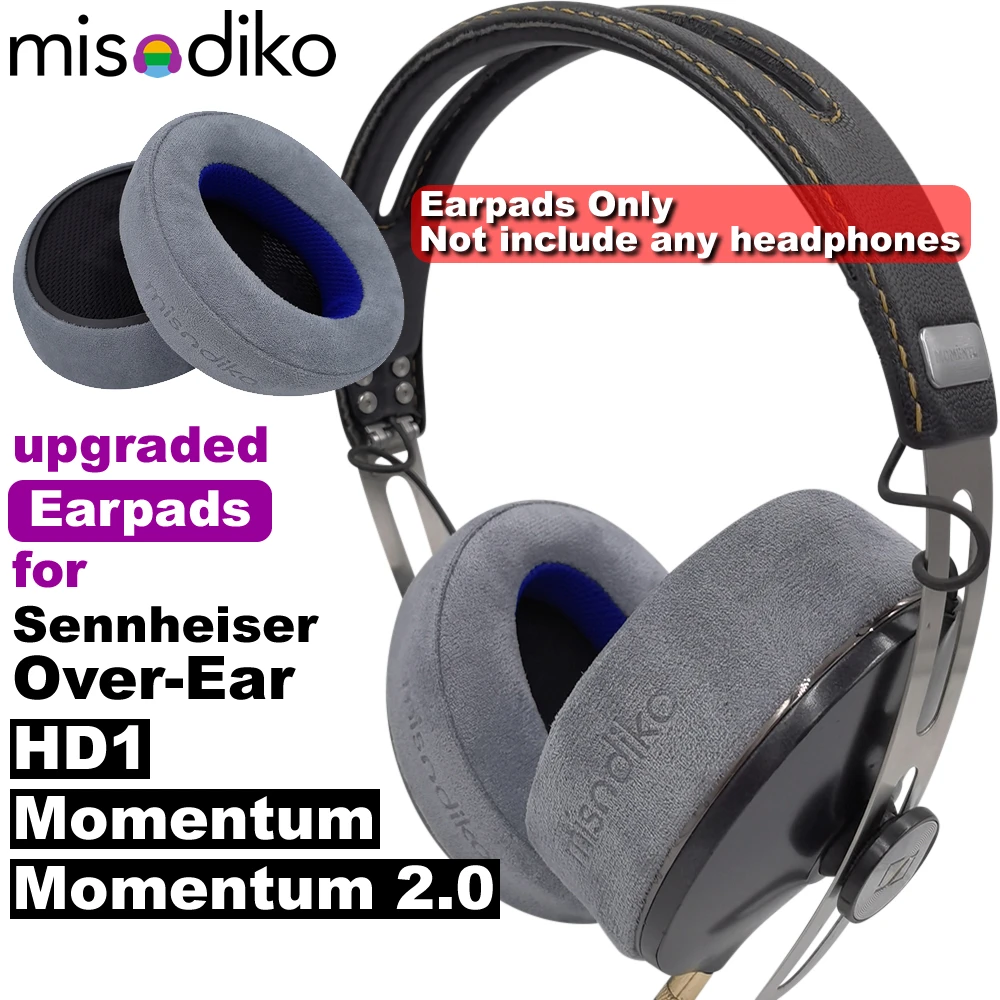 misodiko Upgraded Earpads Replacement for Sennheiser Over-Ear Style Headphones Momentum 1.0/ 2.0, HD1
