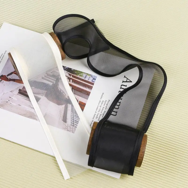 

9 ярдов, 60 мм, черная и белая лента, материалы ручной работы для головных уборов, искусство для украшения дома и свадьбы