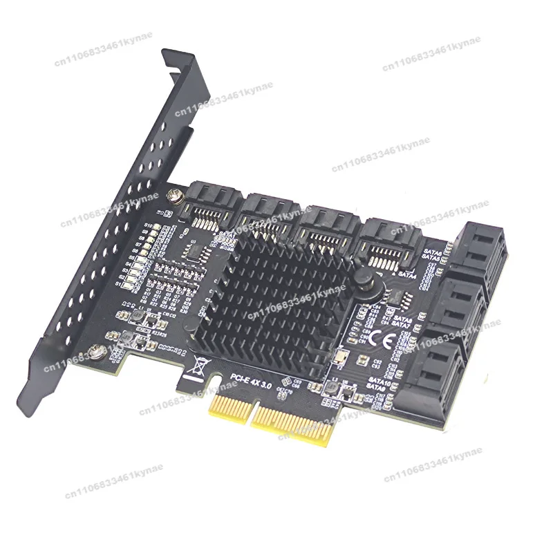 Фото Подходит для карт расширения PCIE на 6 портов, 8 портов, 10 портов SATA3.0 6G ASM1166 PCI-E3.0 GEN3 №1