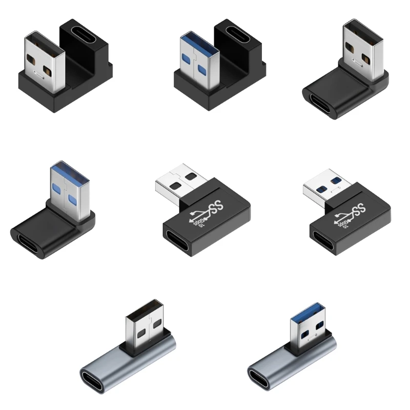 

Адаптер N58E USB 3,0 под прямым углом 90 градусов, штекер на Гнездо Type C для ноутбука, ПК, зарядных устройств, удлинитель