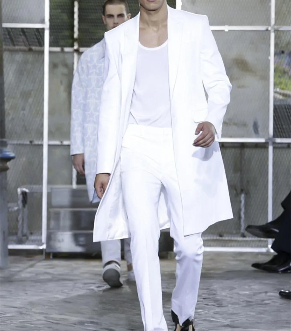 

Летний пиджак, свадебные костюмы, мужские брюки, смокинги с отложным воротником для выпускного вечера, пальто для жениха + брюки, 2 комплекта,...