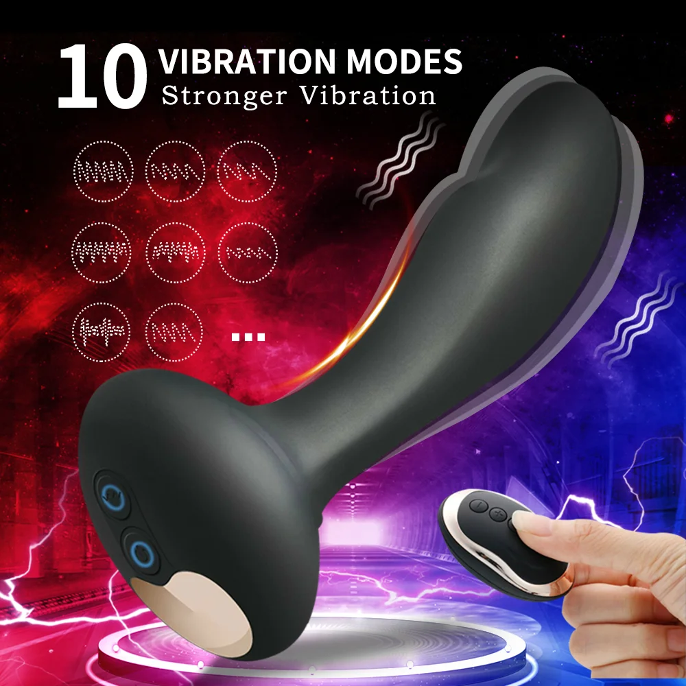 Вибрационная Анальная пробка массажер простаты Силиконовый водонепроницаемый