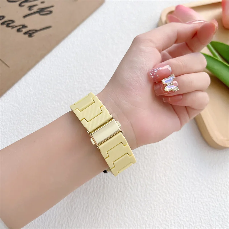 Carbon fiber Band For Samsung Galaxy watch 4/3/5/pro/classic/Active 2/Gear S3 20mm/22mm link bracelet Huawei gt 3-pro-2-2e strap