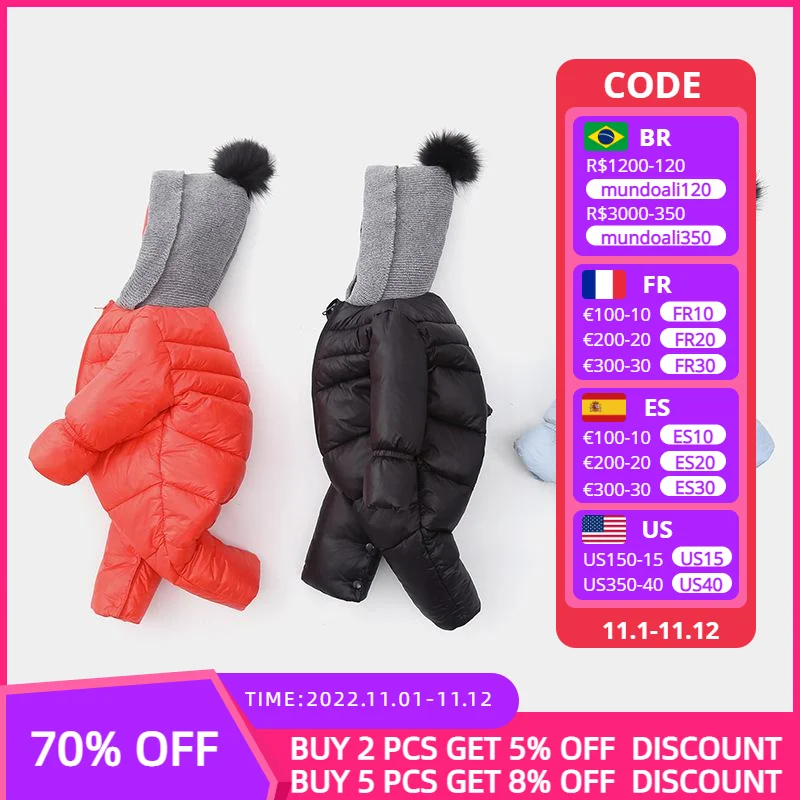 

Baby Warm Clothes For Girls Winter Thickened Snowsuit Long Sleeve Boys Overalls 0-24m Newborn Toddler Jumpsuits Kids Outfit