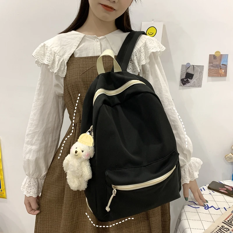 Large Capacity Simple Double Shoulder Bag Female Secondary School Students Junior High School Students Mori Department Japanese