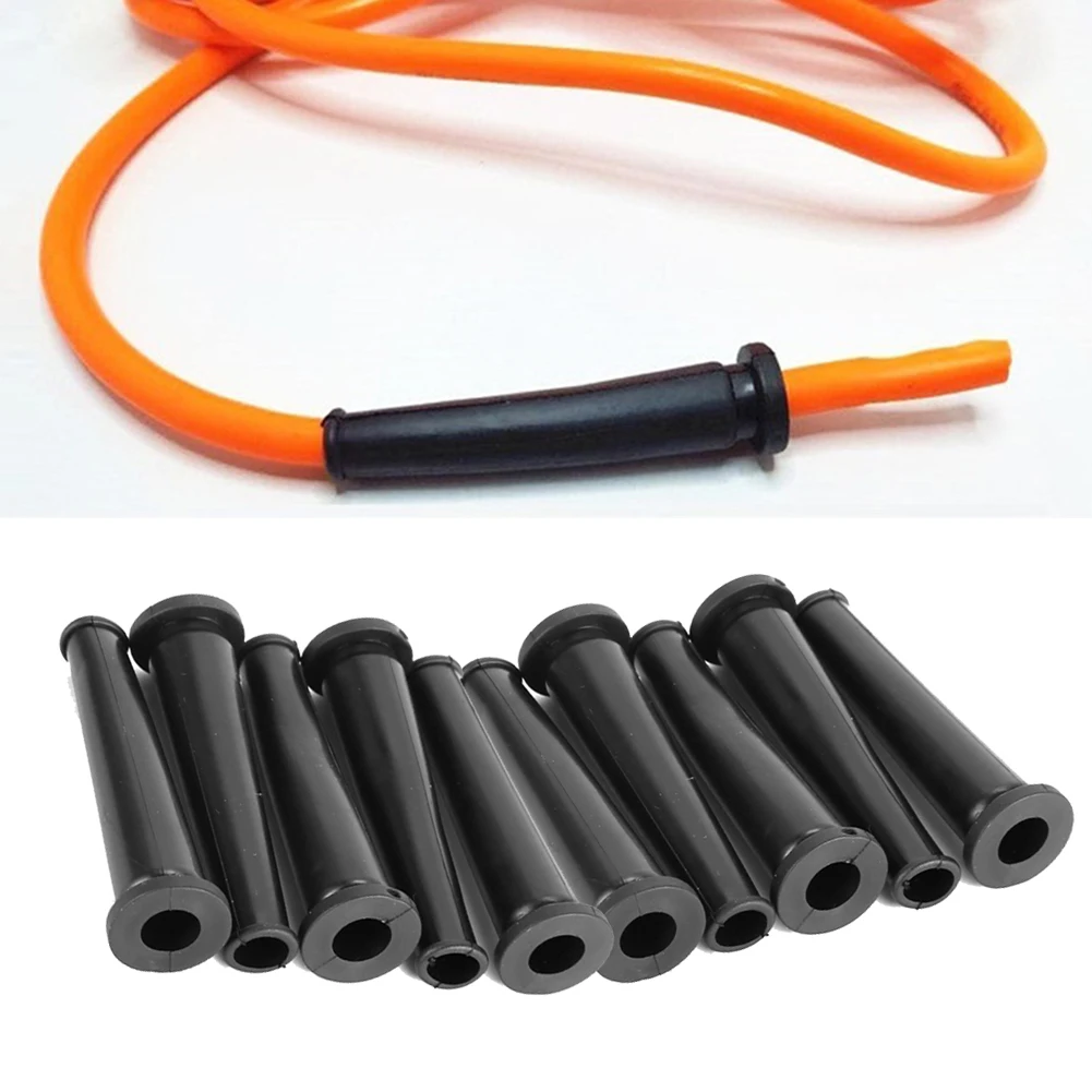 

10pcs Power Cord Protector Black Rubber Cable Sleeve For Aviation Plug Power Tool Electric Drill Cable Wire Protection