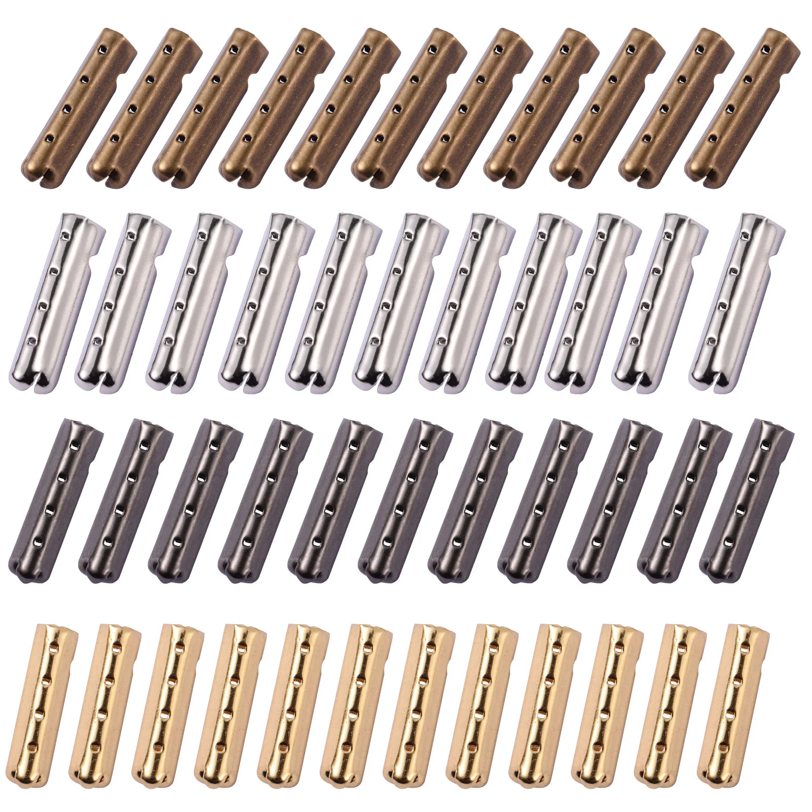 4 Holes Shoelace Tip Head Aglet Repair Kit Metal Aglets Shoelaces Tips Drawstring Replacement