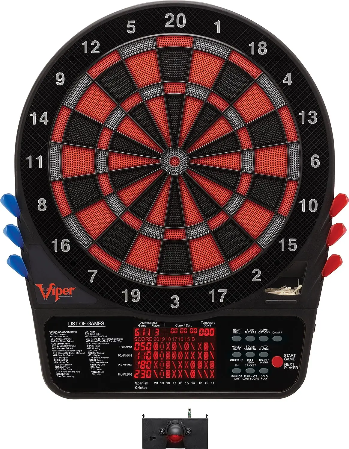 

800 Electronic Soft Tip Dartboard Bundle with LaserLite Laser Throw/Toe Line Marker