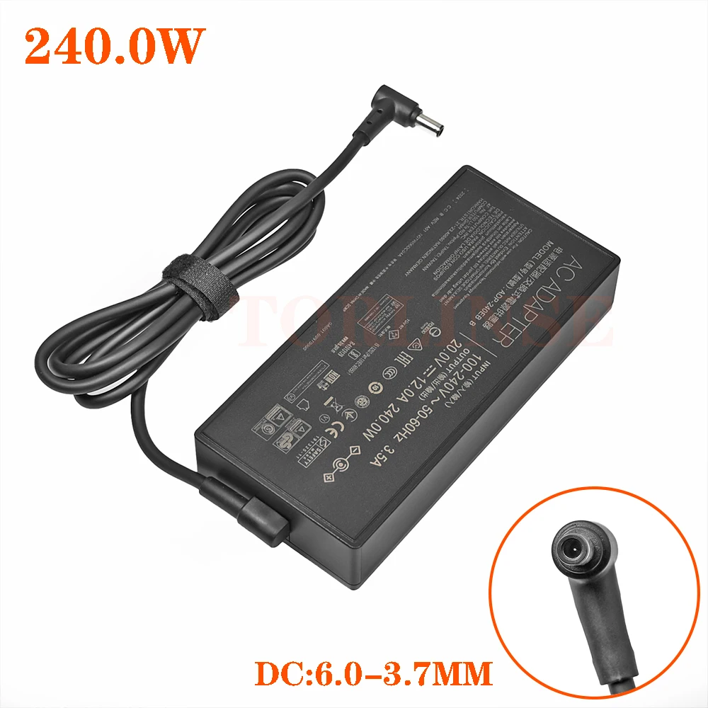 Новинка зарядное устройство для ноутбука 20 в 12 а 240 Вт с адаптером переменного тока для ASUS ROG 15 GX550LXS RTX2080, источник питания ADP-240EB B 6,0X3,7 мм
