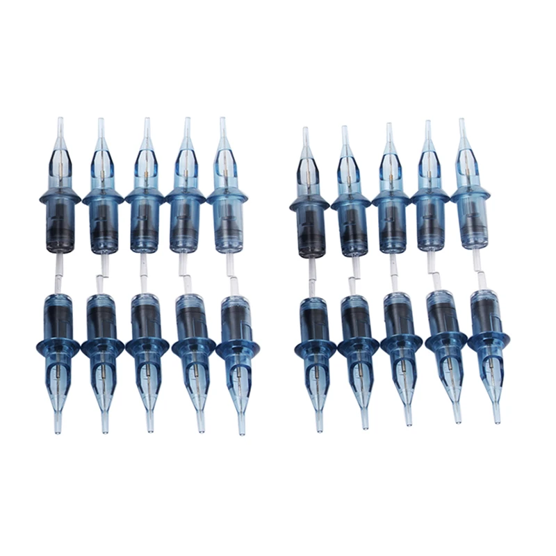 

20Pcs Disposable Permanent Makeup Tattoo Cartridge Needle Rl/Rm/M1/Rs Eyebrow Lips Eyeliner Makeup Tattoo Rotary Pen Supply 7Rl