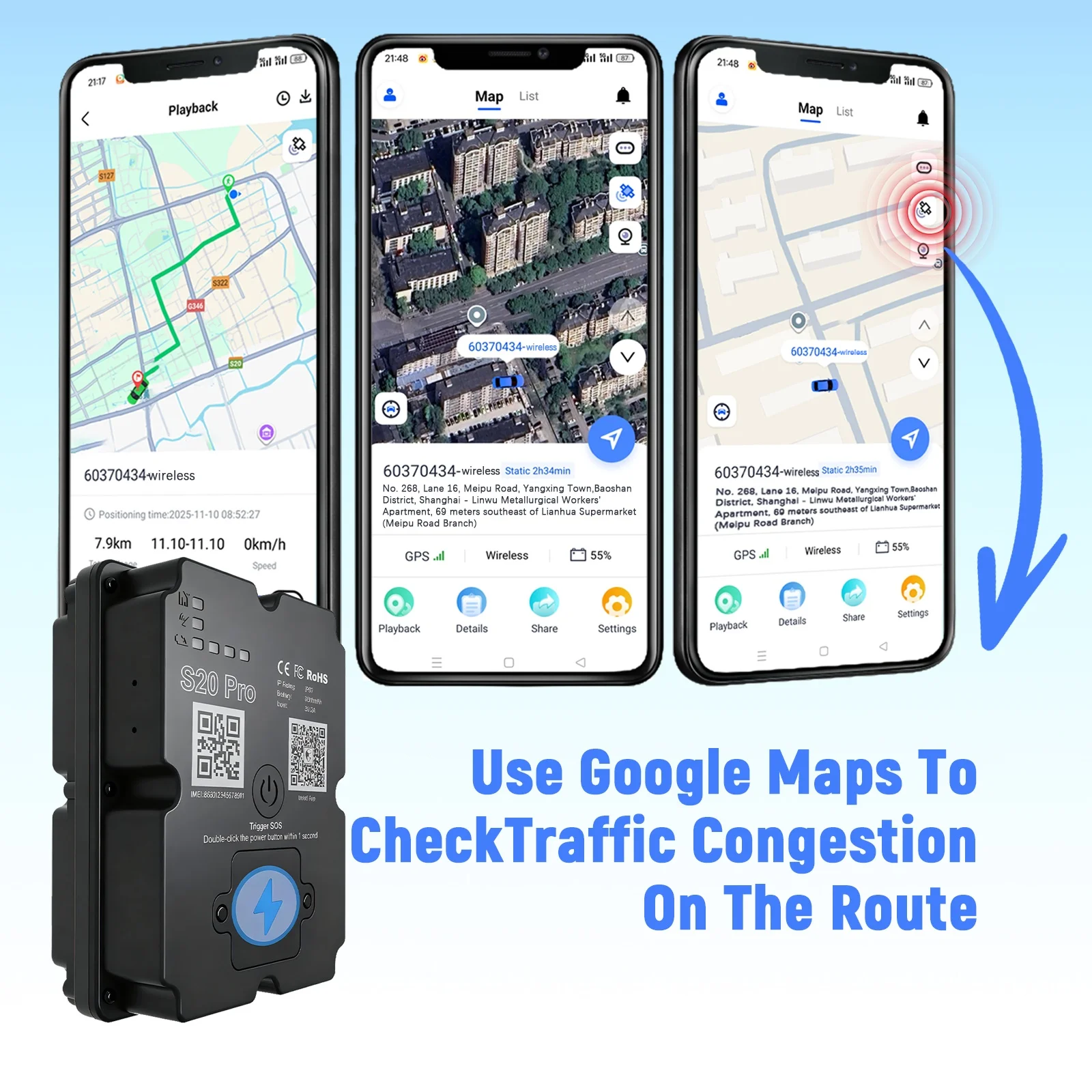 

4G GPS автомобильный трекер 7500 мАч IP67 водонепроницаемый 160-дневный длительный режим ожидания несколько сигнализаций анти-потеря для легковых автомобилей грузовиков с оплаченным приложением