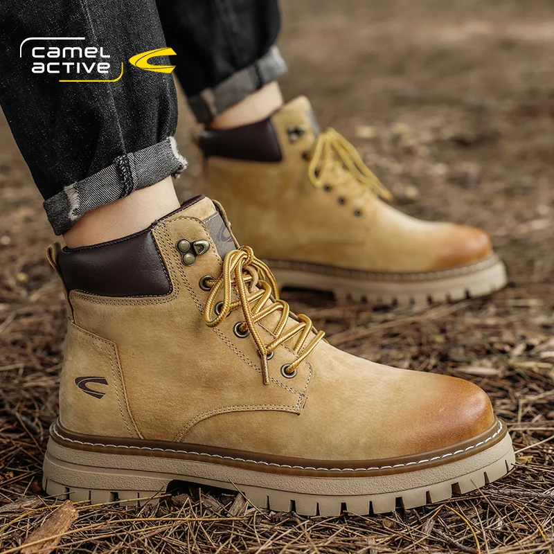 Мужские ботильоны с круглым носком Camel Active черные повседневные ботинки из