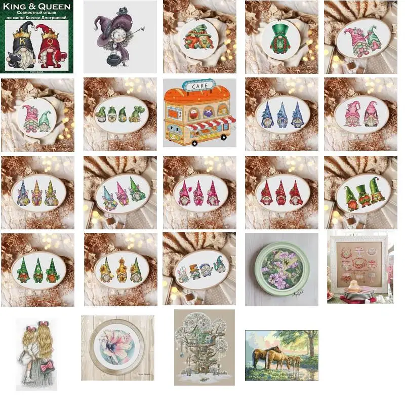 PDF по электронной почте продажа 5-16 перекрестных вышивок набор для вышивки