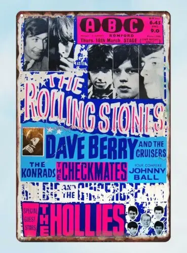 Постер rock n roll для концерта ABC Romford 1965 металлическая Оловянная настенная вывеска