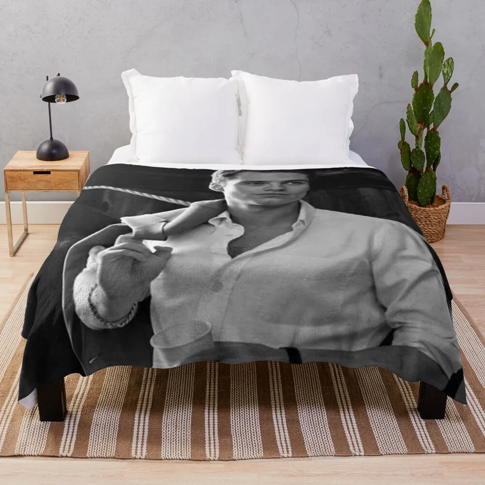 

Клетчатое одеяло, полинезийский дизайн, меховое постельное белье, Себастьян Стэн, одеяло