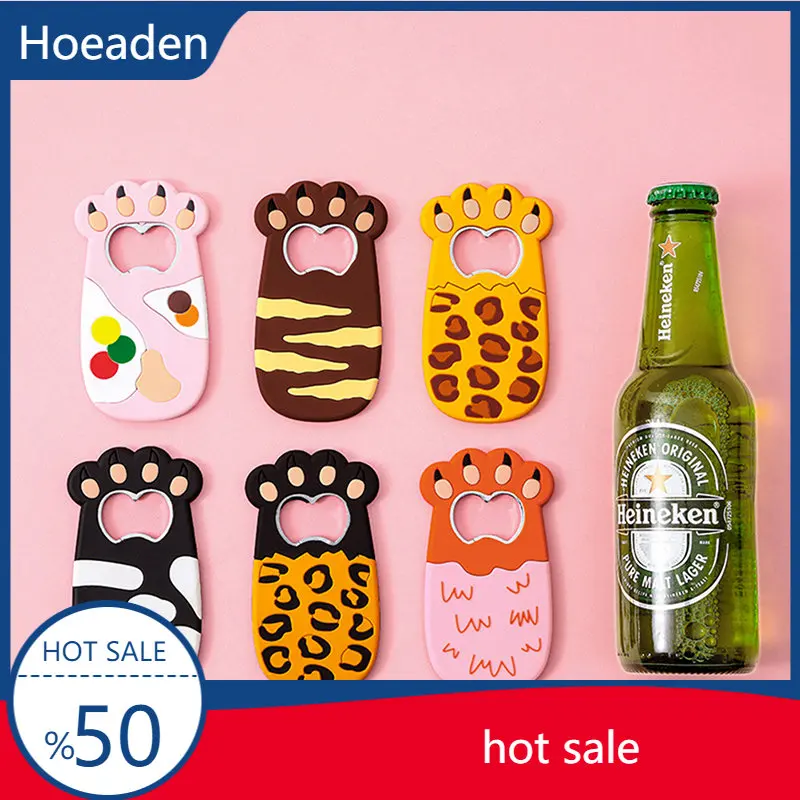 

Cartoon Cats Paw Wine Bottle Opener Beer Bottle Opener Fat Cat Paws Magnet Refrigerator Sticker Cute Fridge Magnet Beer Opener