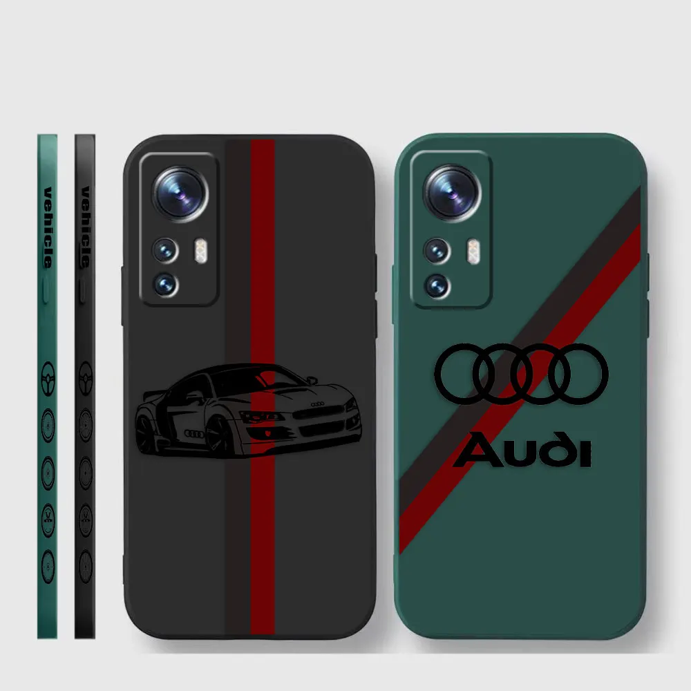 Phone Case For Xiaomi 13 12 12T 12S 11 11T 10 10S 9 8 Pro Ultra Lite Colour Case Cover Funda Cqoue Shell Capa Sports Car A-Audi